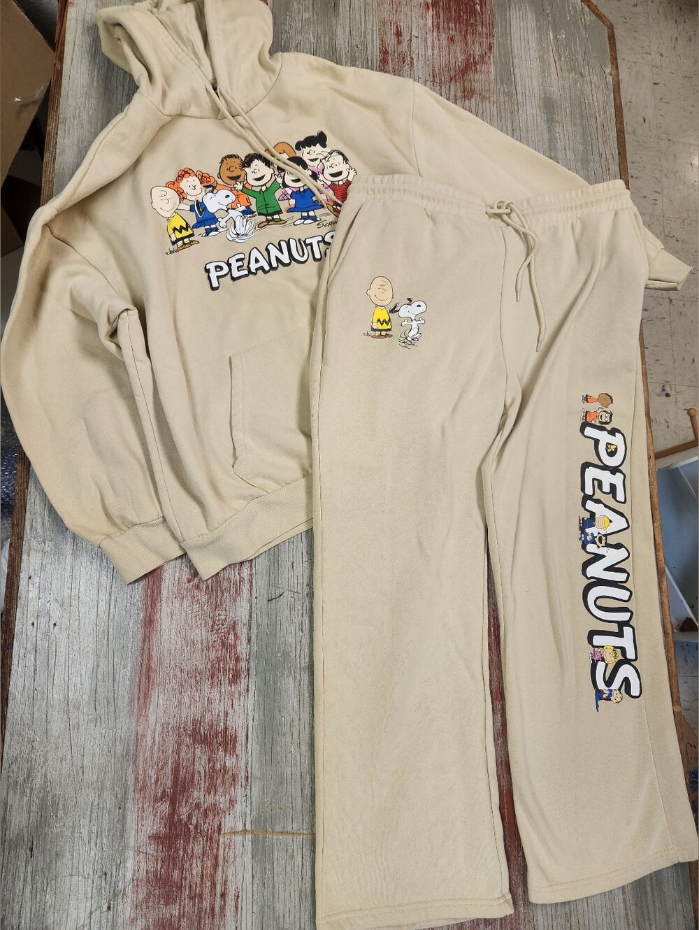 Peanuts x Aéropostale Snoopy Hoodie Sweatpants Set Size XL Unisex